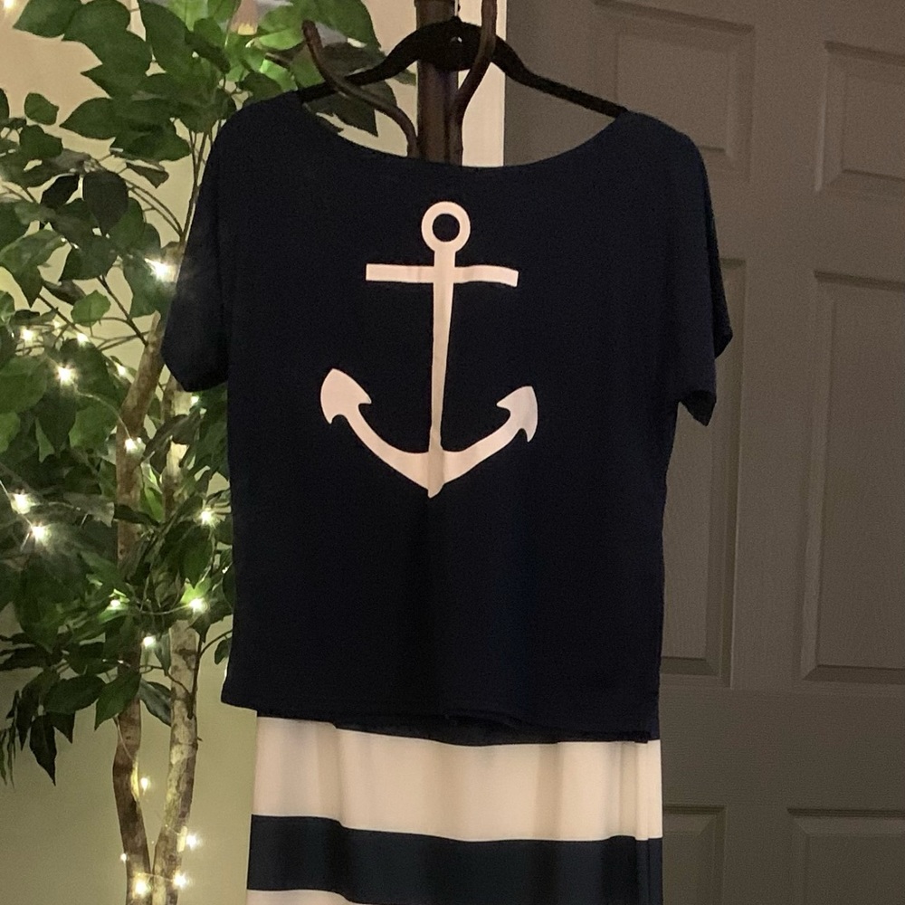 2 pc maxi ‘Boat Anchor’ Skirt Set